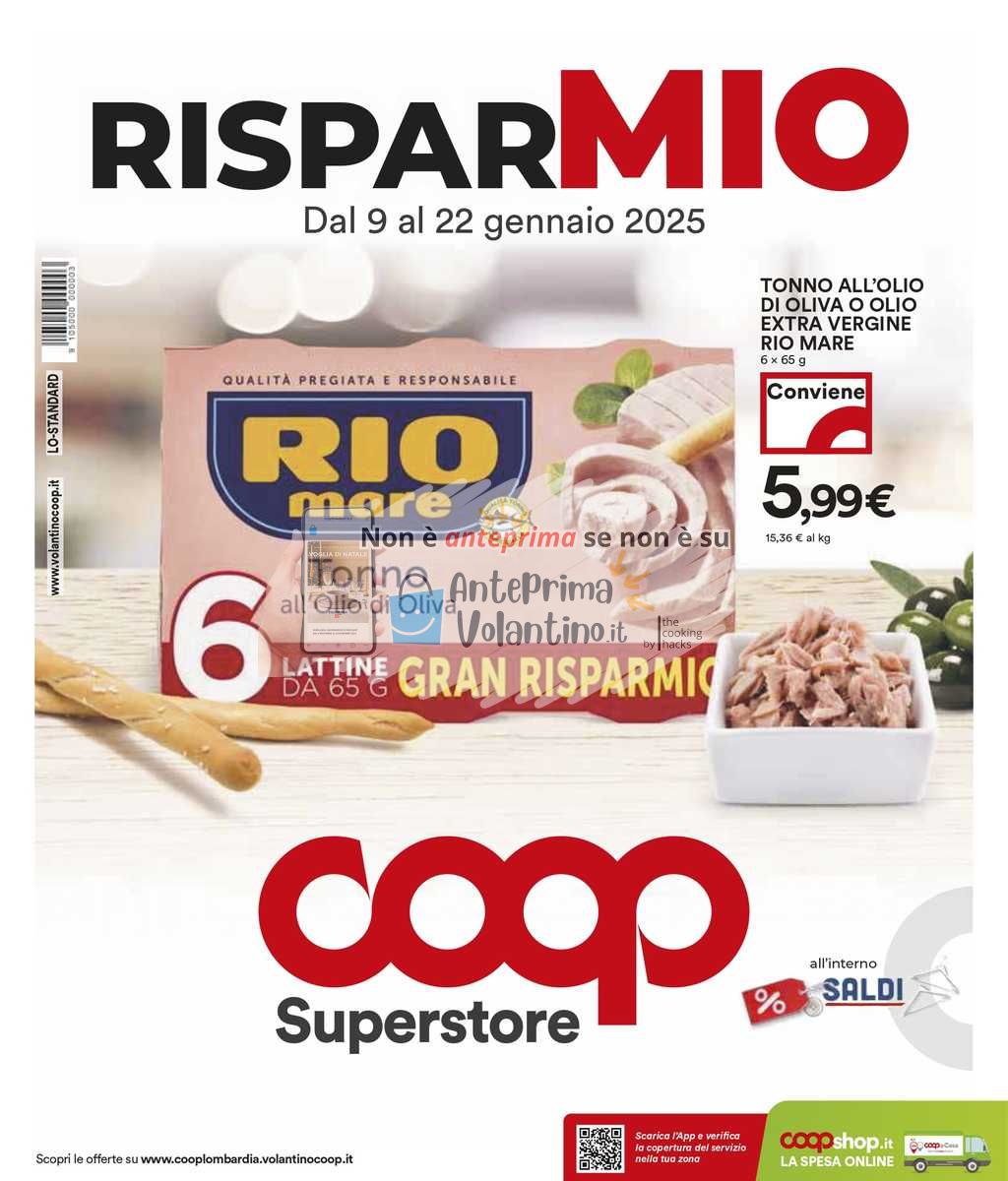 Volantino Coop dal 9 al 22 gennaio 2025