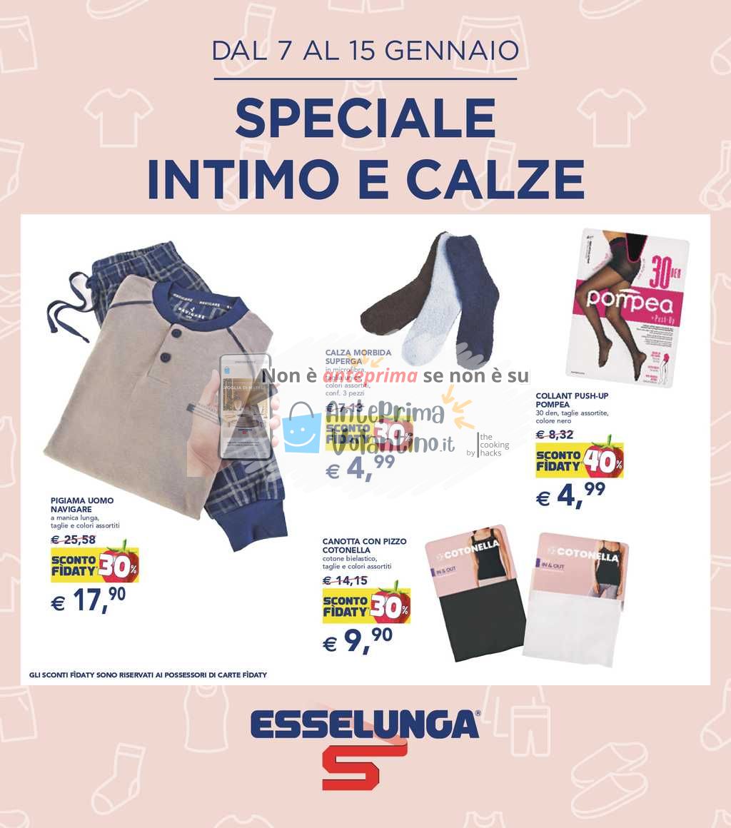 Volantino Esselunga Speciale Intimo e Calze dal 7 al 15 gennaio 2025