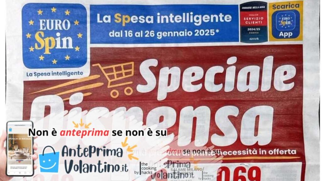 Volantino Eurospin dal 16 al 26 gennaio 2025