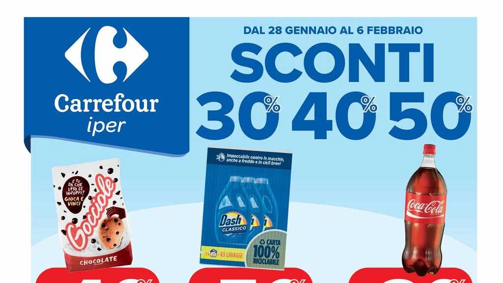 Volantino Carrefour Iper dal 28 gennaio al 6 febbraio 2025
