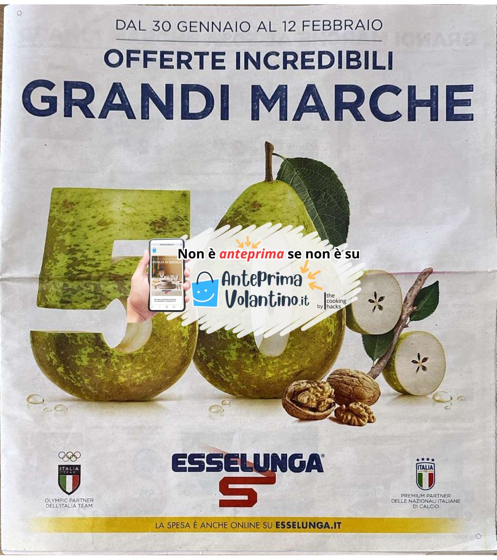 Volantino Esselunga dal 30 gennaio al 12 febbraio 2025