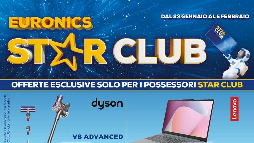 Volantino Euronics dal 23 gennaio al 5 febbraio 2025