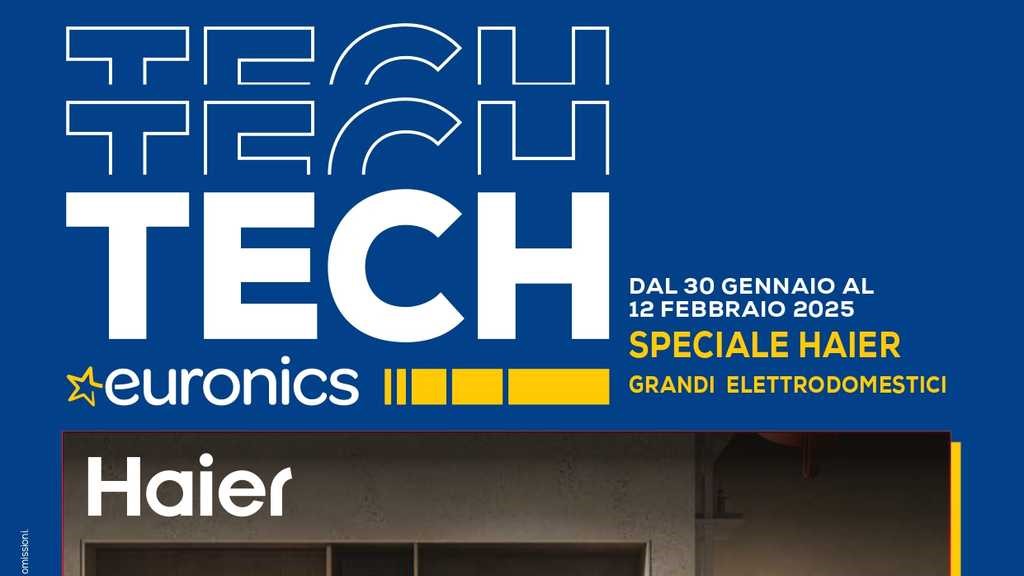Volantino Euronics Speciale Haier dal 30 gennaio al 12 febbraio 2025