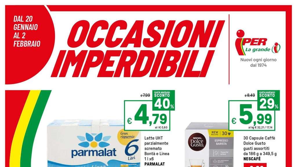 Volantino Iper dal 20 gennaio al 2 febbraio 2025