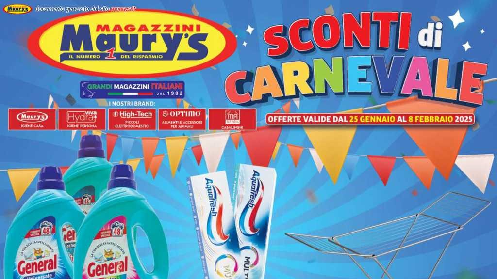 Volantino Maury’s dal 25 gennaio al 8 febbraio 2025