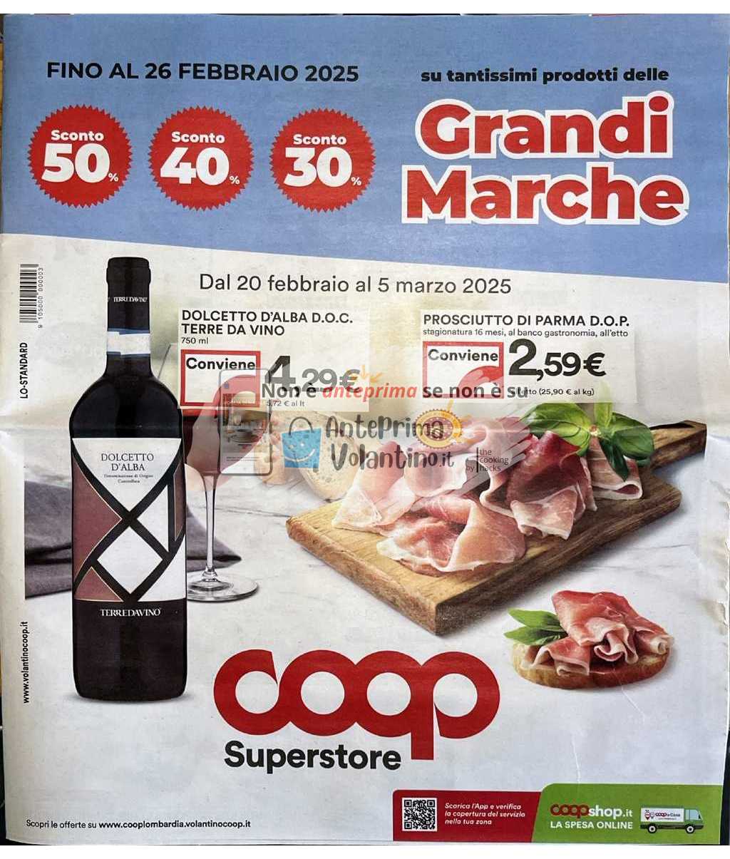 Volantino Coop dal 20 febbraio al 5 marzo 2025