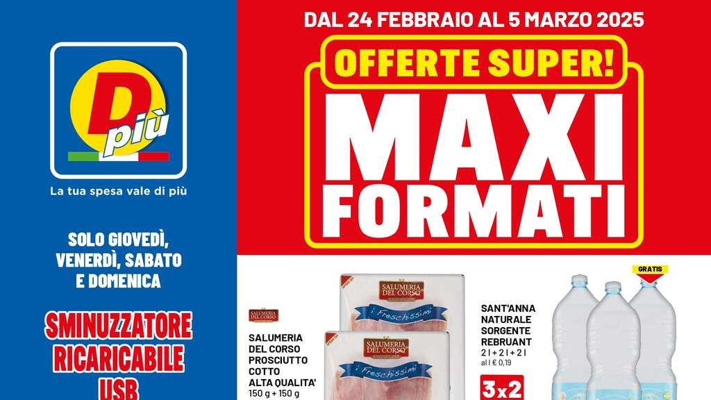 Volantino DPiù dal 24 febbraio al 5 marzo 2025