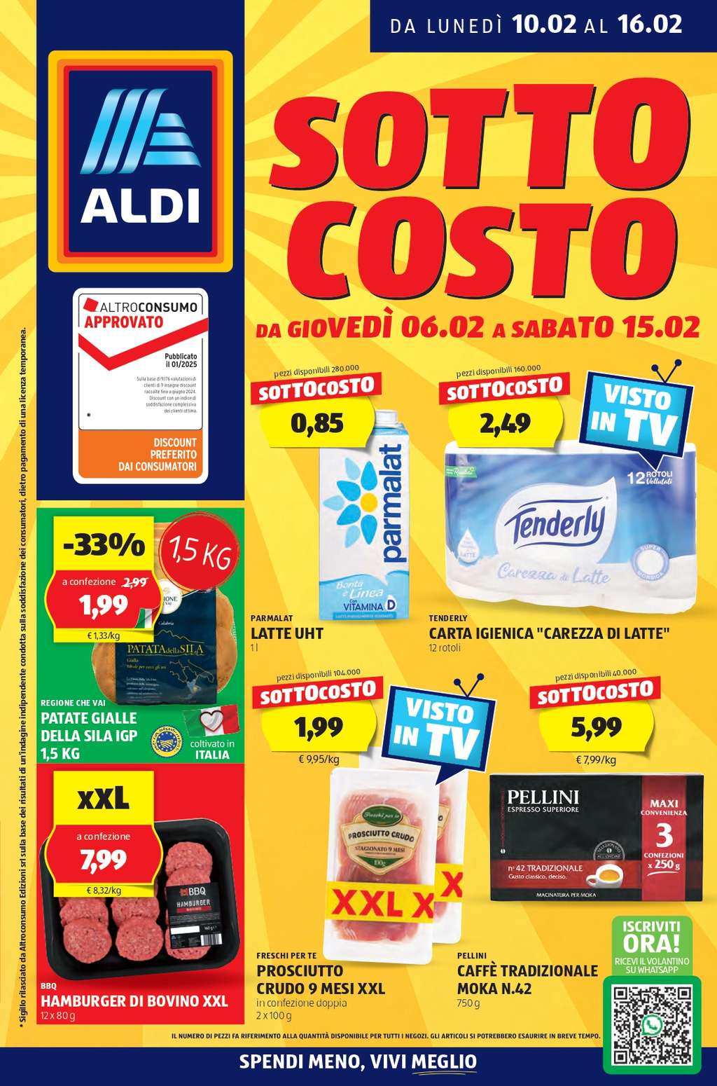 Volantino Aldi dal 10 al 16 febbraio 2025