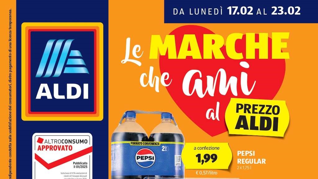 Volantino Aldi dal 17 al 23 febbraio 2025