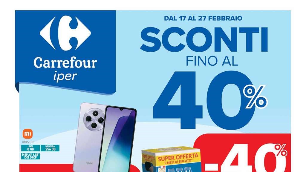Volantino Carrefour Iper dal 17 al 27 febbraio 2025