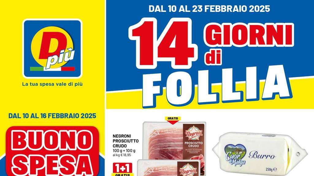Volantino DPiù dal 10 al 23 febbraio 2025