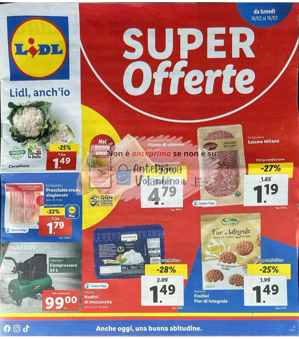 Volantino Lidl dal 10 al 16 febbraio 2025