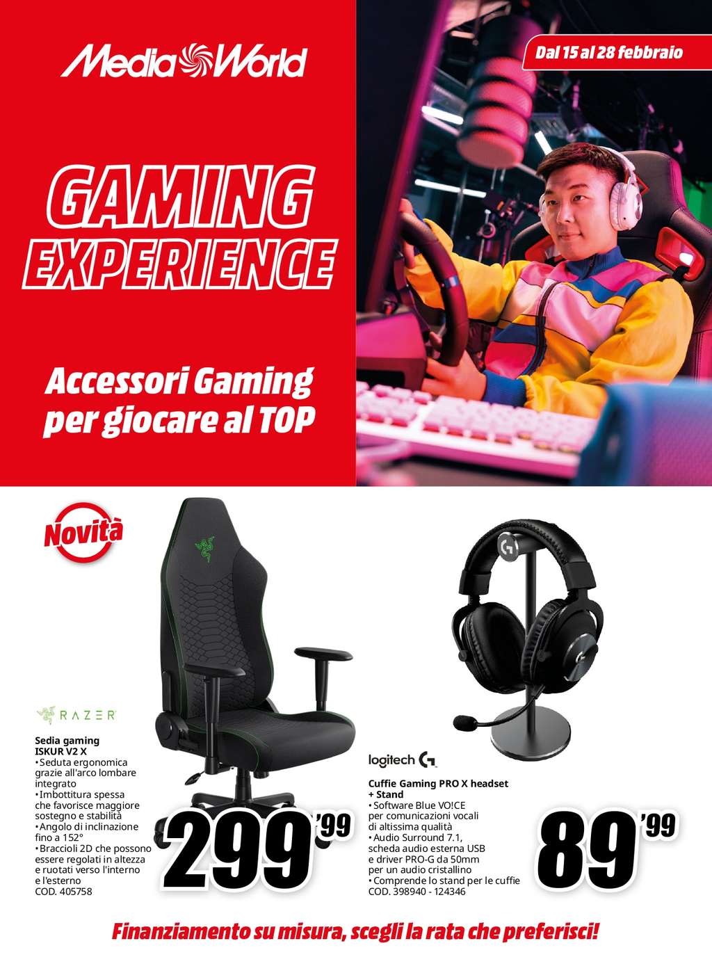 Volantino Mediaworld Speciale Accessori Gaming dal 15 al 28 febbraio 2025