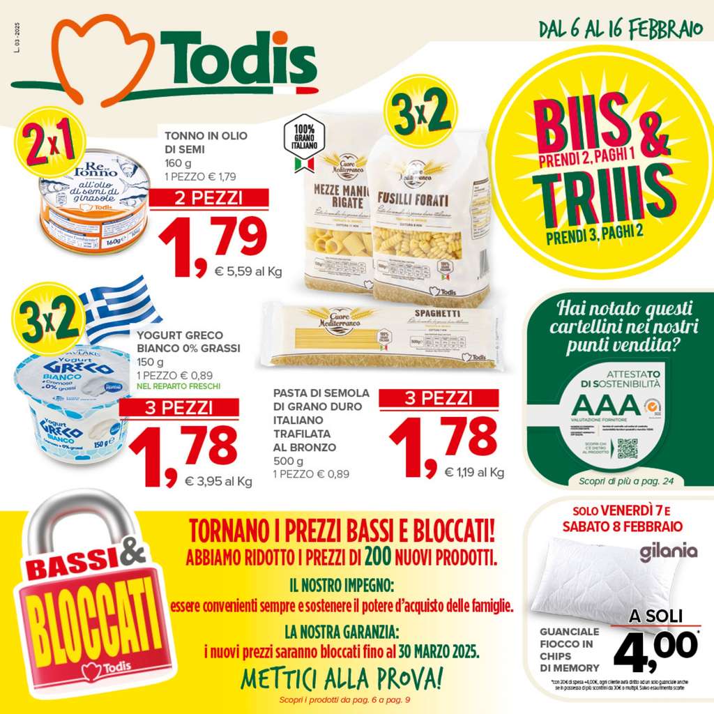 Volantino Todis dal 6 al 16 febbraio 2025