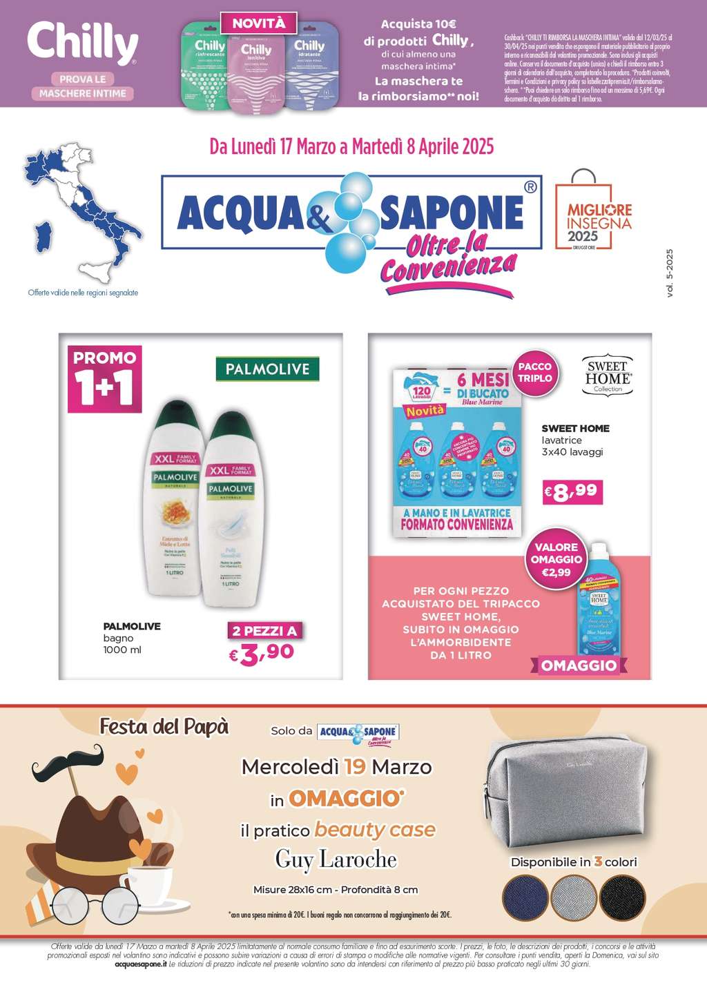 Volantino Acqua e Sapone dal 17 marzo al 8 aprile 2025