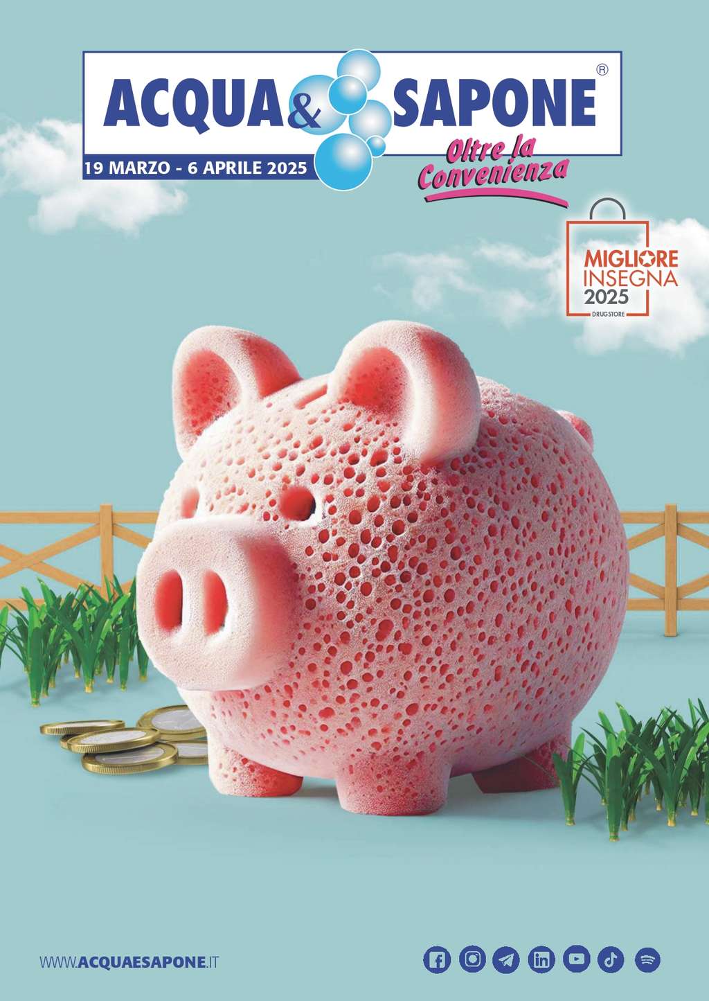 Volantino Acqua e Sapone Toscana e Umbria dal 19 marzo al 6 aprile 2025