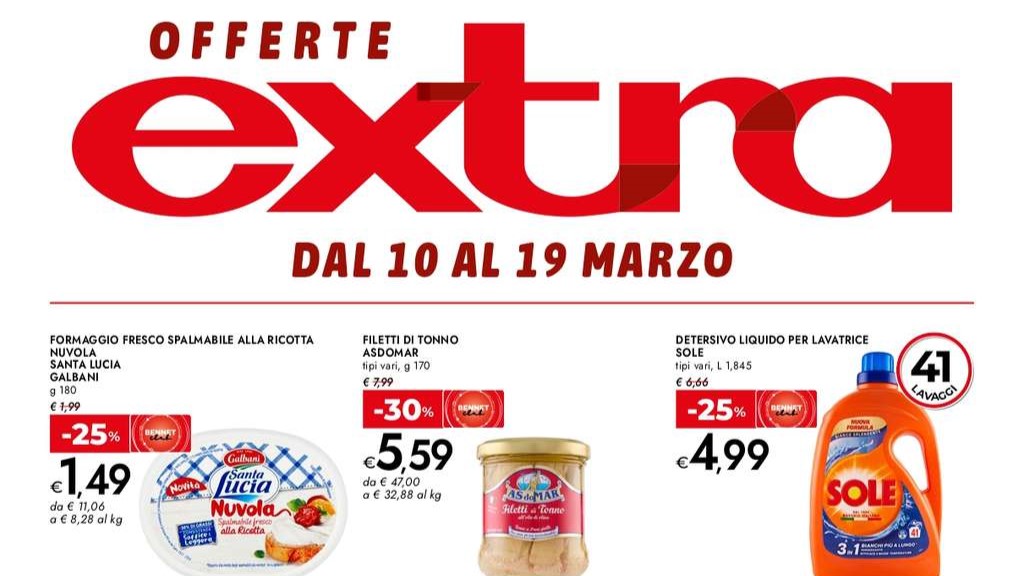 Volantino Bennet Offerte Extra dal 10 al 19 marzo 2025