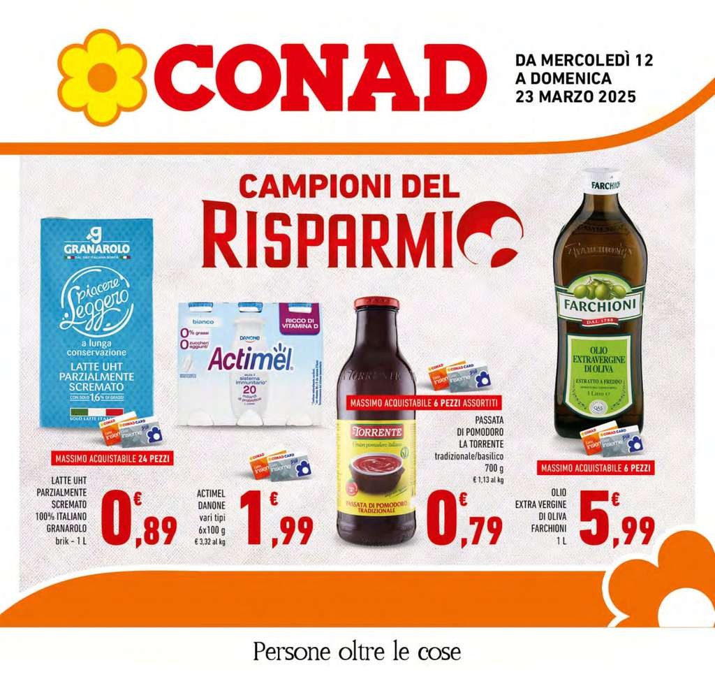 Volantino Conad Campania dal 12 al 23 marzo 2025