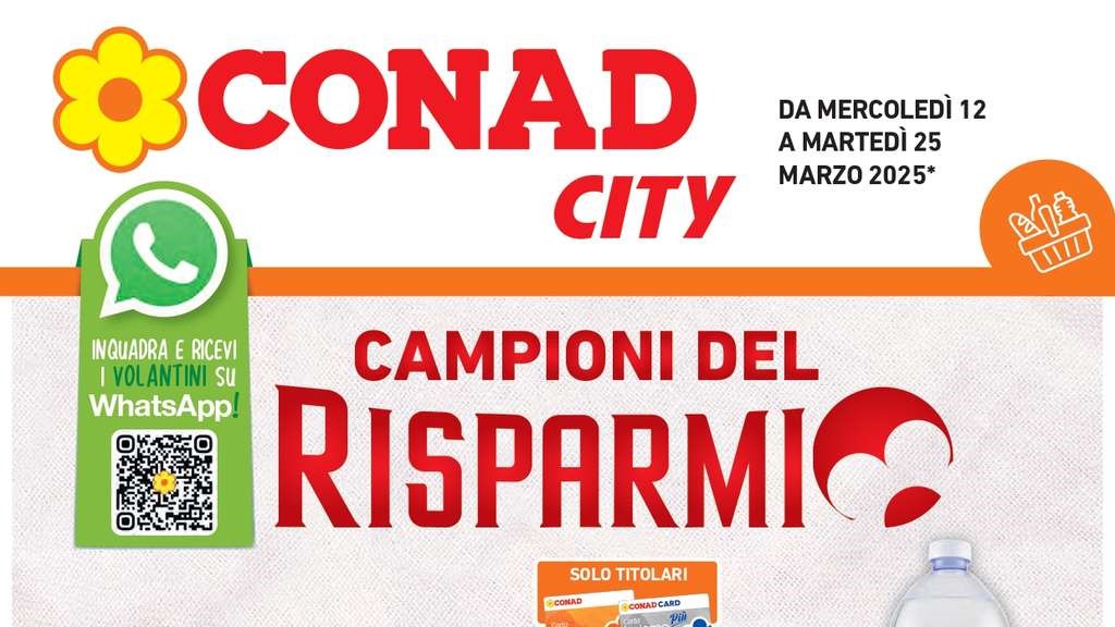 Volantino Conad City Lombardia dal 12 al 25 marzo 2025