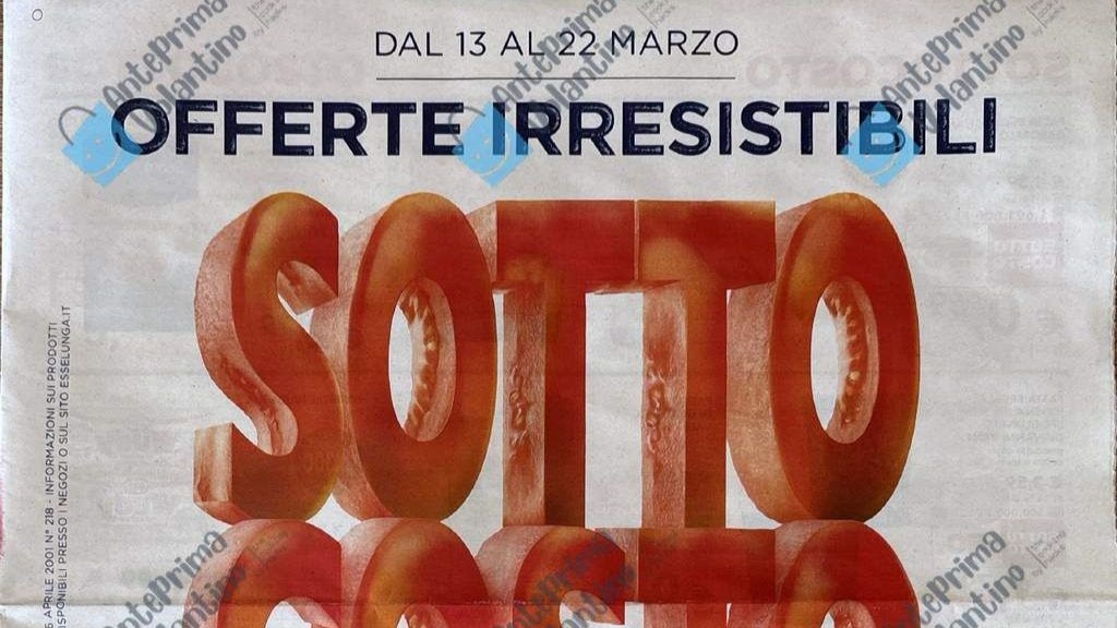 Volantino Esselunga dal 13 al 22 marzo 2025