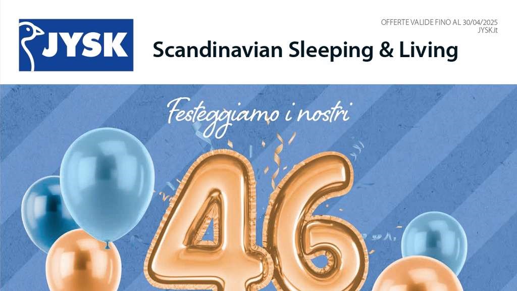Volantino JYSK fino al 30 aprile 2025
