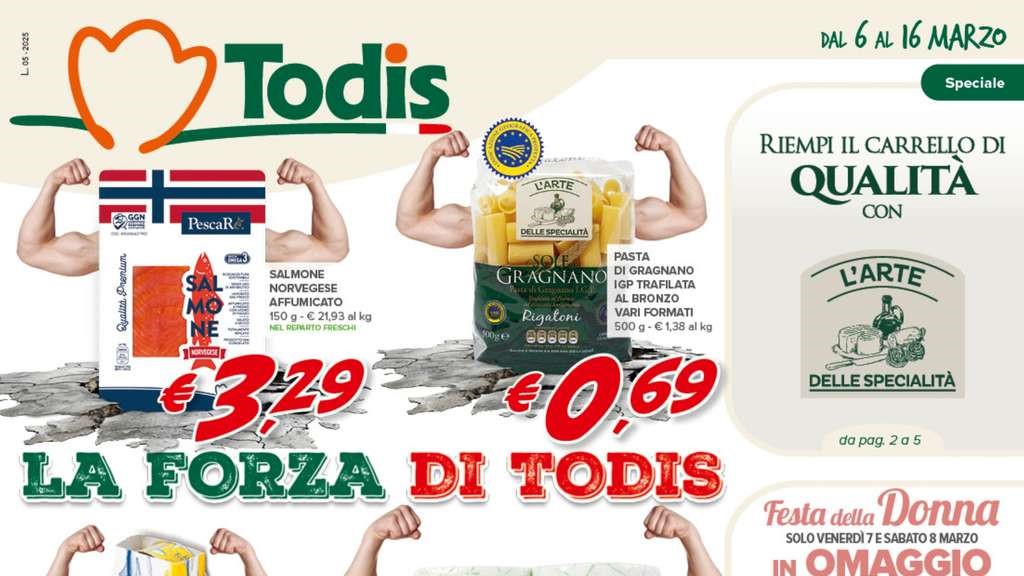 Volantino Todis dal 6 al 16 marzo 2025