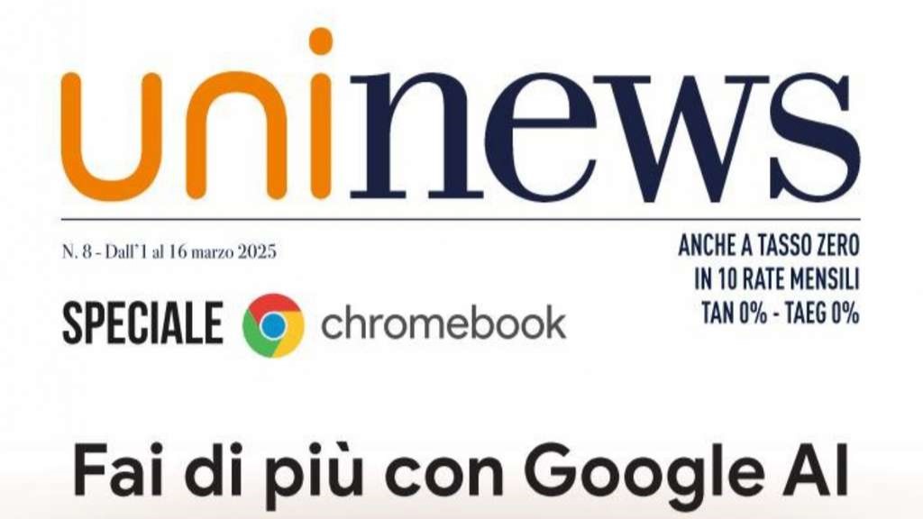 Volantino Unieuro Speciale Chromebook fino al 16 marzo 2025