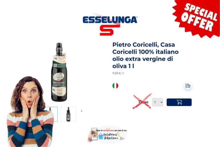 L’olio EVO 100% italiano in super offerta da Esselunga, ma solo dal 13 marzo!