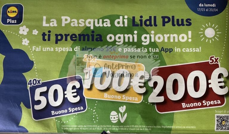 La Pasqua di Lidl Plus: il concorso a premi dal 17 marzo al 20 aprile 2025