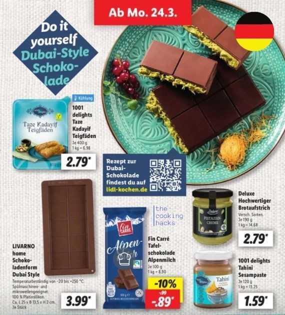 Lidl Dubai Style Chocolate, promozioni collegate