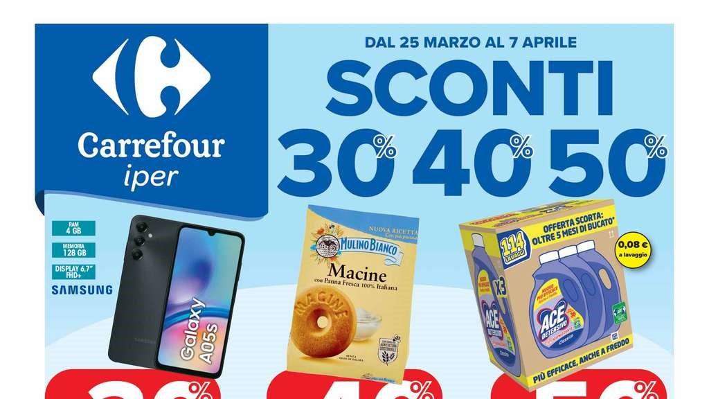 Volantino Carrefour Iper dal 25 marzo al 7 aprile 2025
