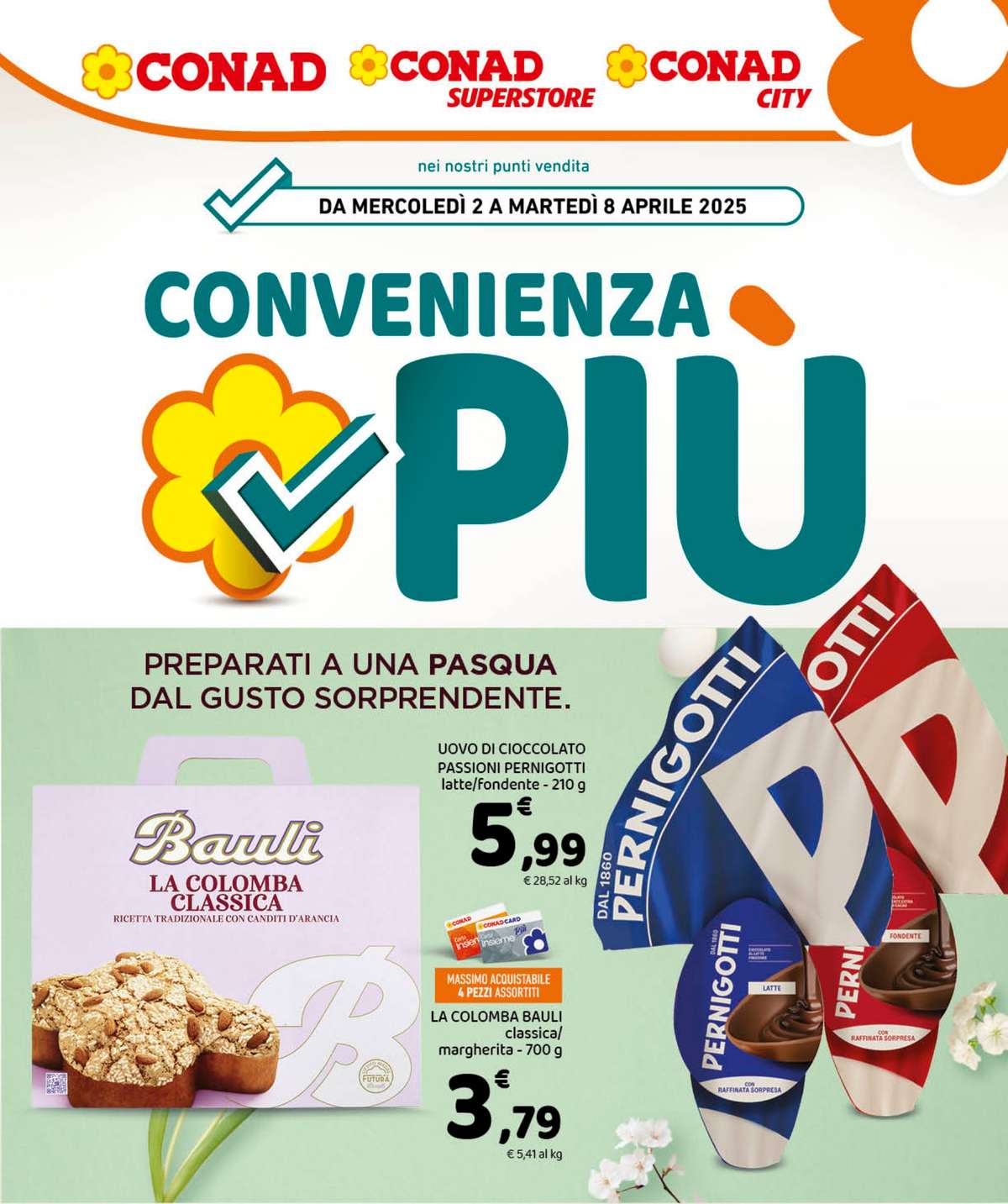 Volantino Conad Convenienza Più Campania dal 2 aprile 2025