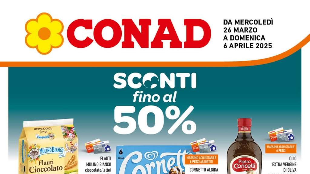 Volantino Conad Lazio dal 26 marzo al 6 aprile 2025