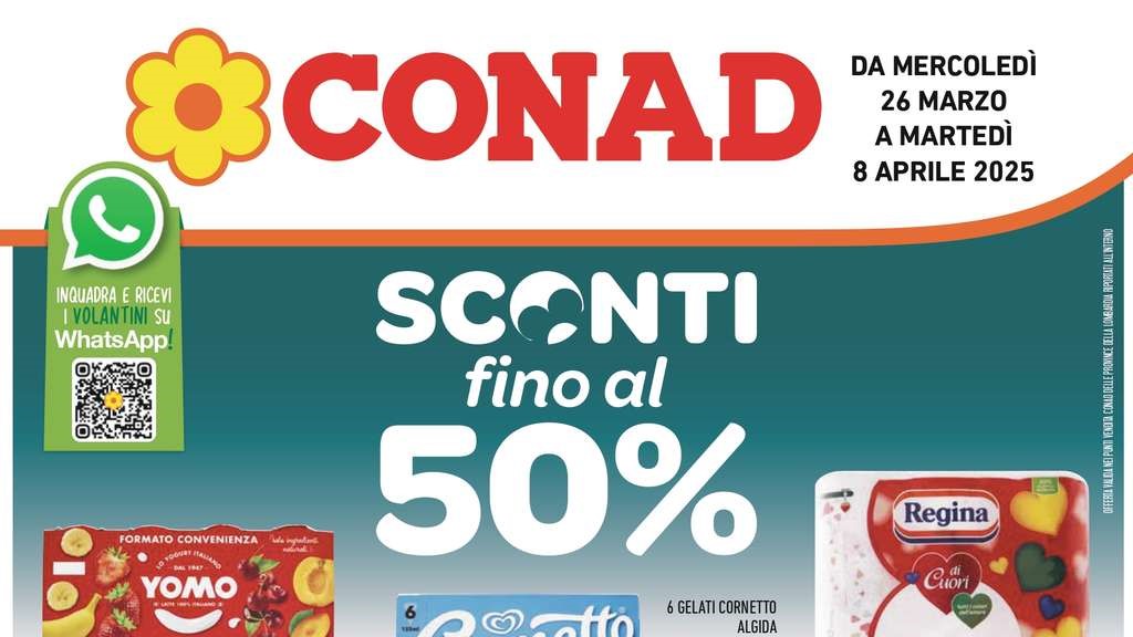 Volantino Conad Lombardia dal 26 marzo al 8 aprile 2025