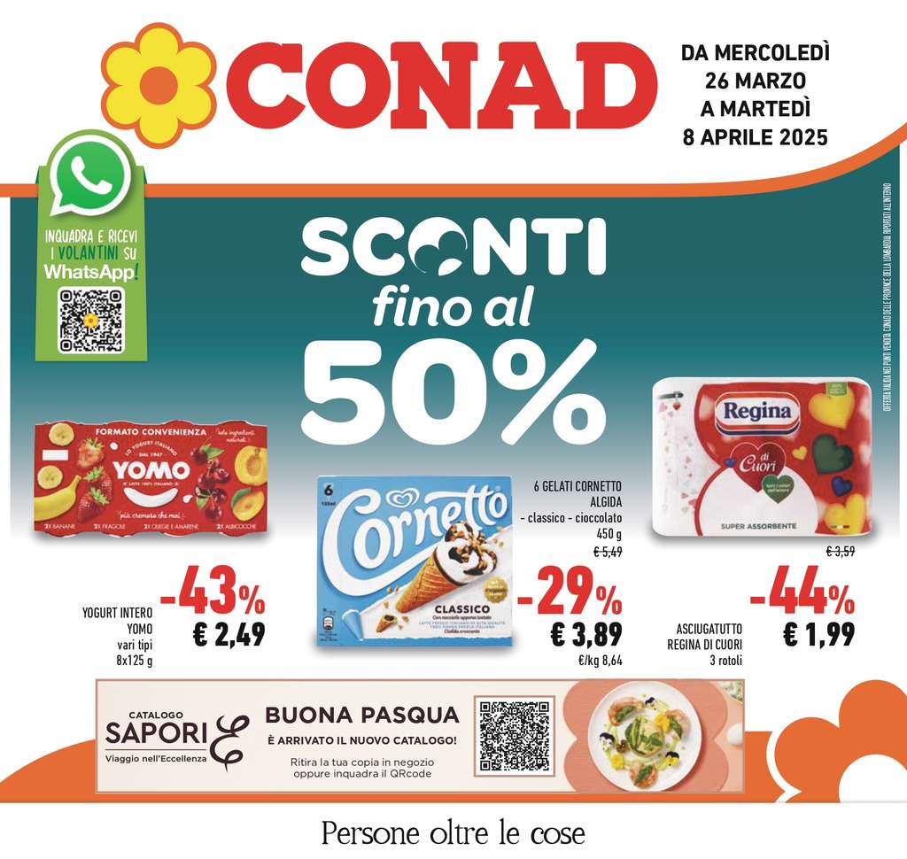 Volantino Conad Lombardia dal 26 marzo al 8 aprile 2025