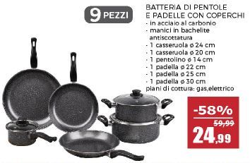 batteria di pentole e padelle Dictrolux