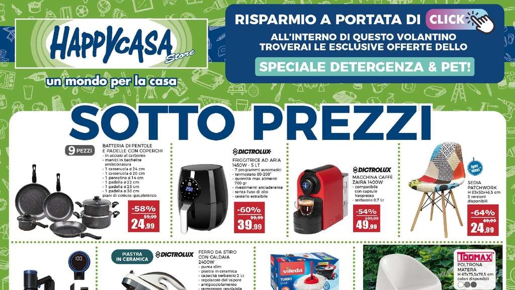 Volantino Happy Casa dal 26 marzo al 9 aprile 2025