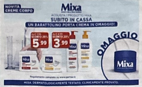Iperal: omaggio e sconto con Mixa