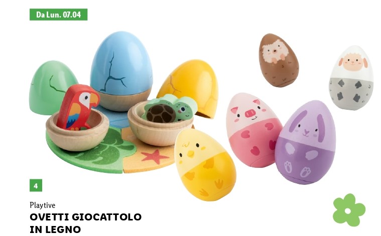 Ovetti giocattolo in legno