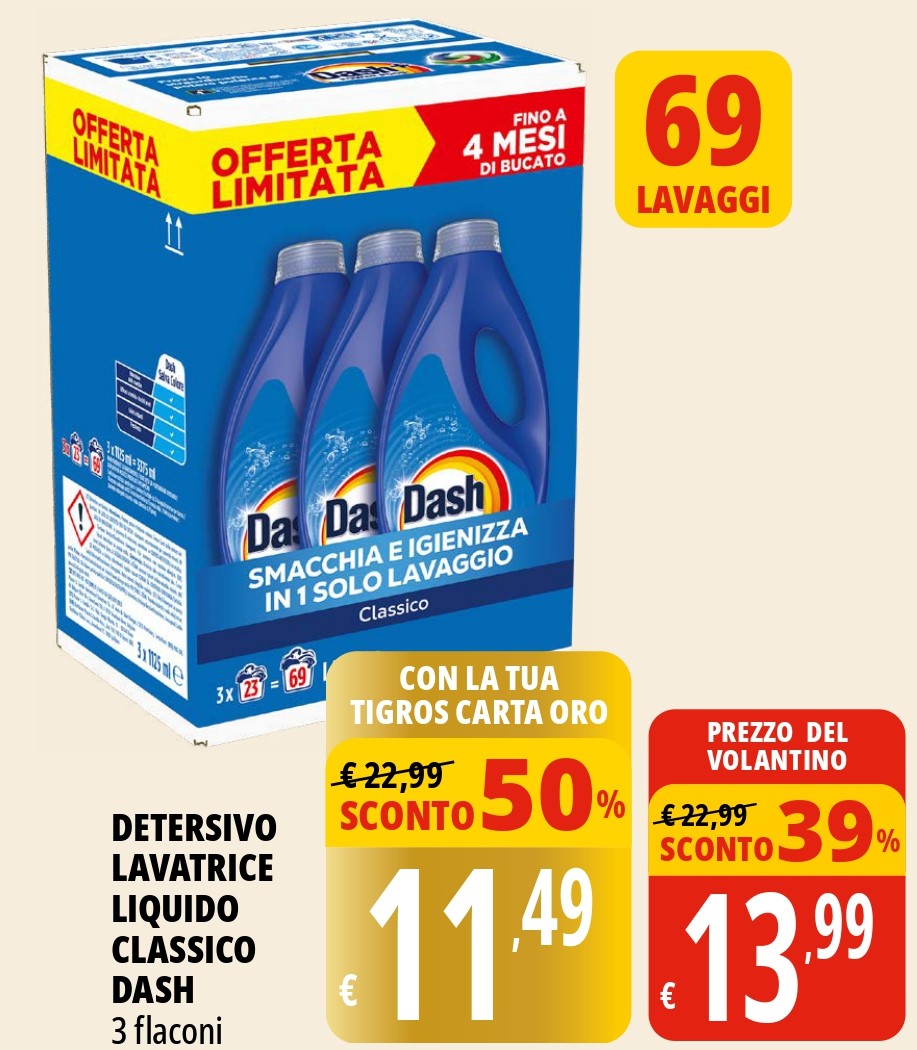 detergente lavatrice liquido Dash classico