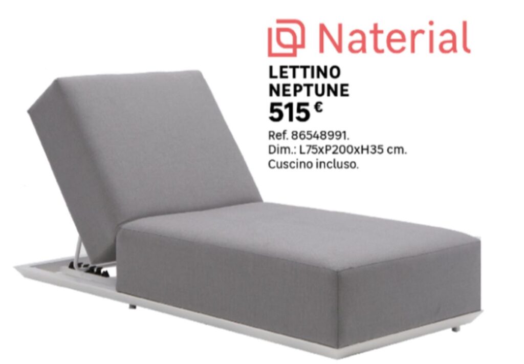 Leroy Merlin Giardino 2025 Lettino Nepture