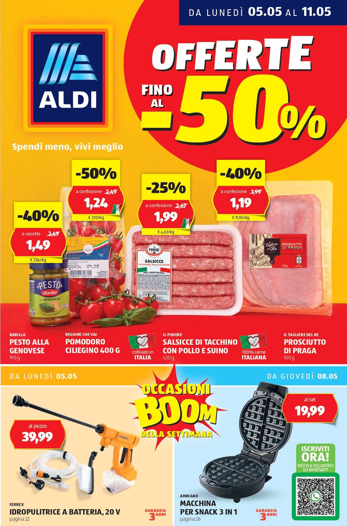 Volantino Aldi dal 5 maggio 2025