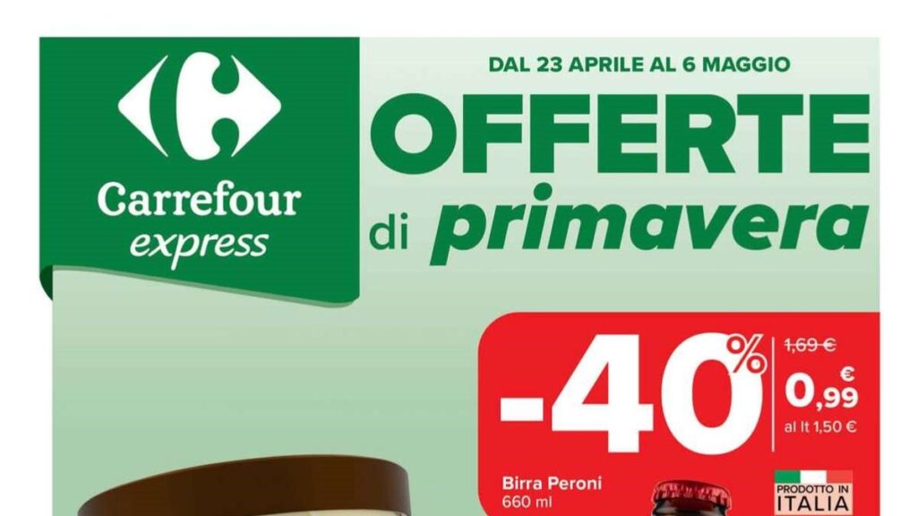 Volantino Carrefour Express dal 23 aprile 2025