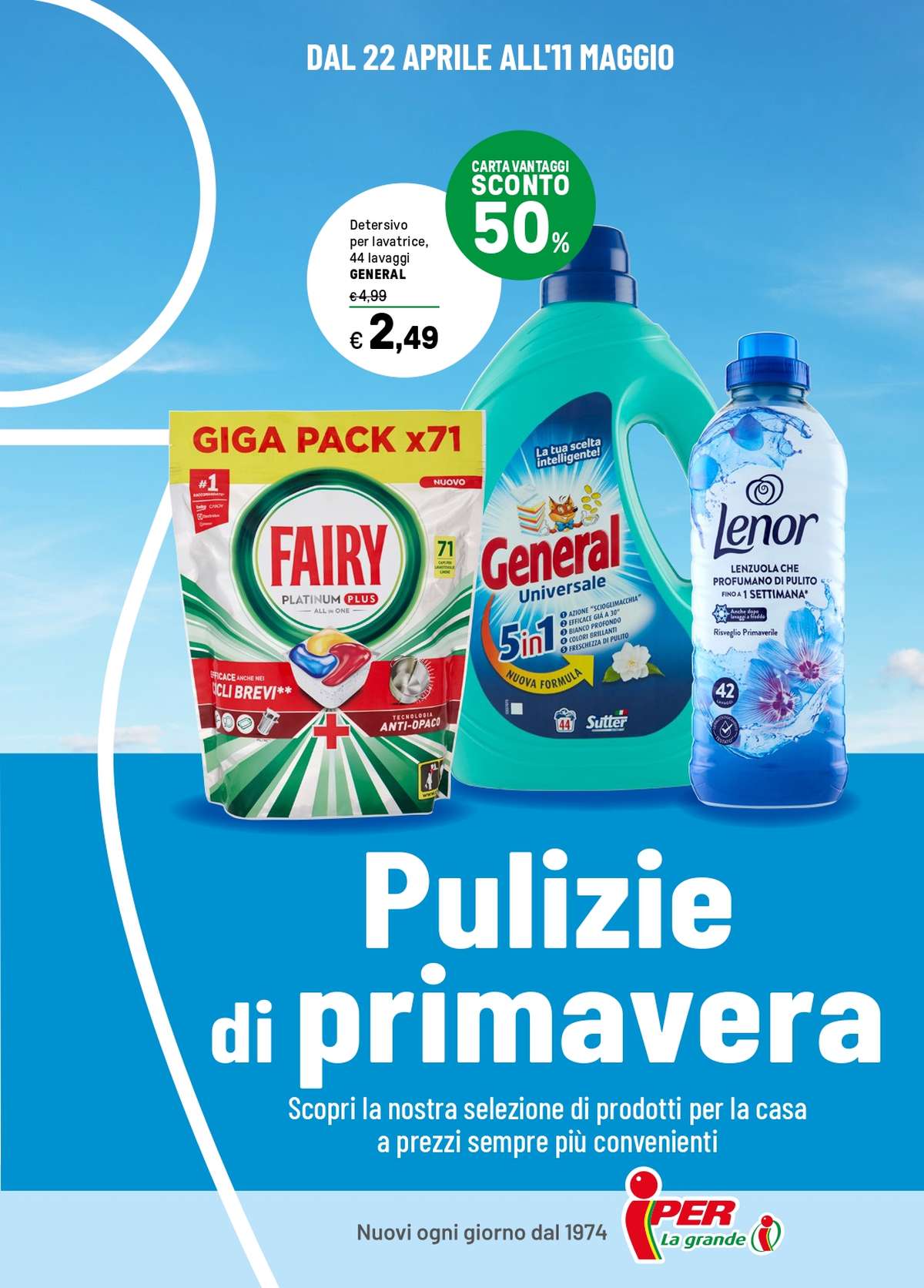 Volantino Iper Pulizie di Primavera dal 22 aprile 2025