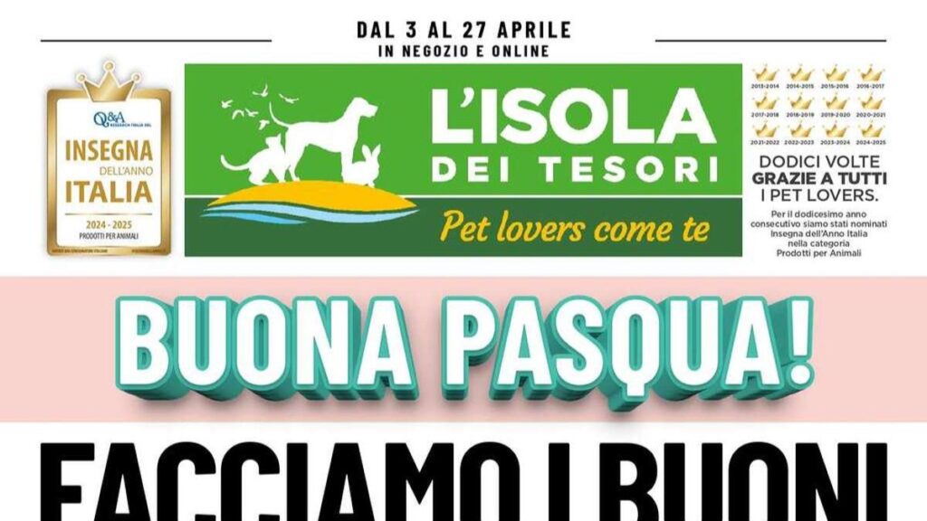 Volantino L’Isola dei Tesori dal 3 aprile 2025
