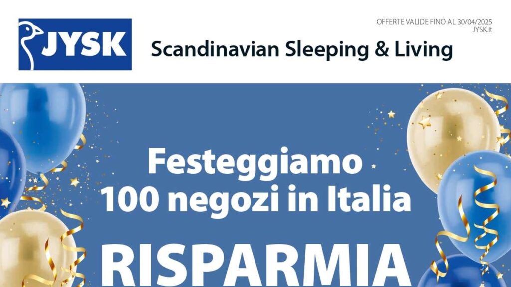Volantino JYSK dal 10 aprile 2025