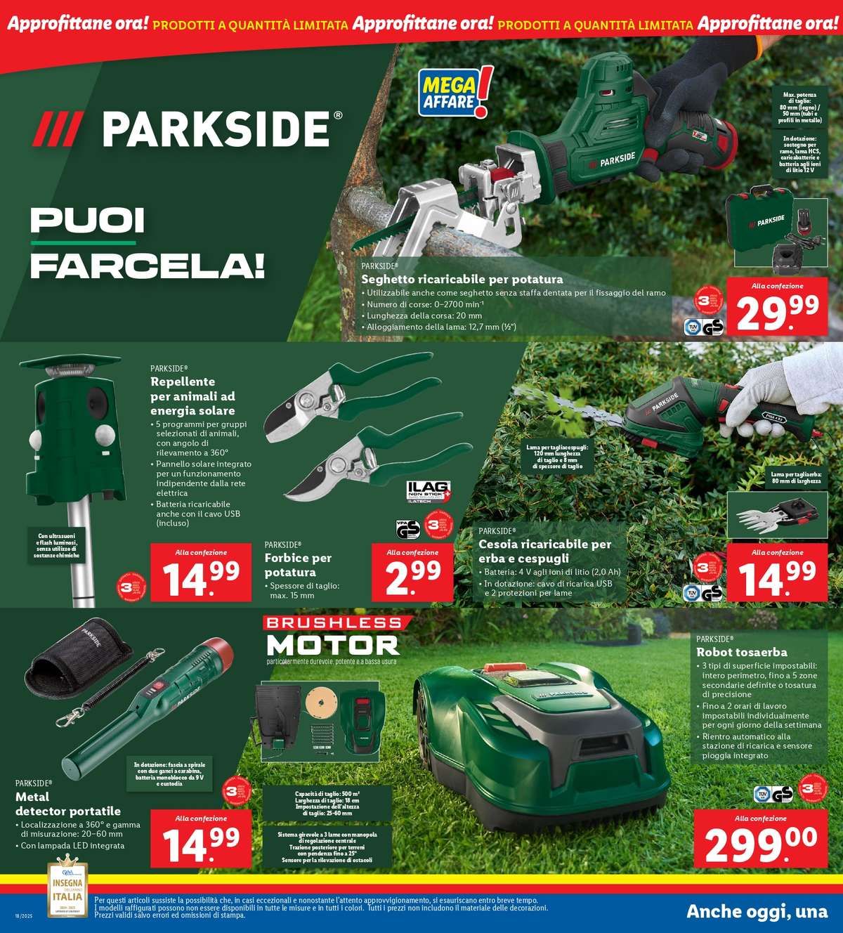 Volantino Lidl Parkside dal 28 aprile 2025