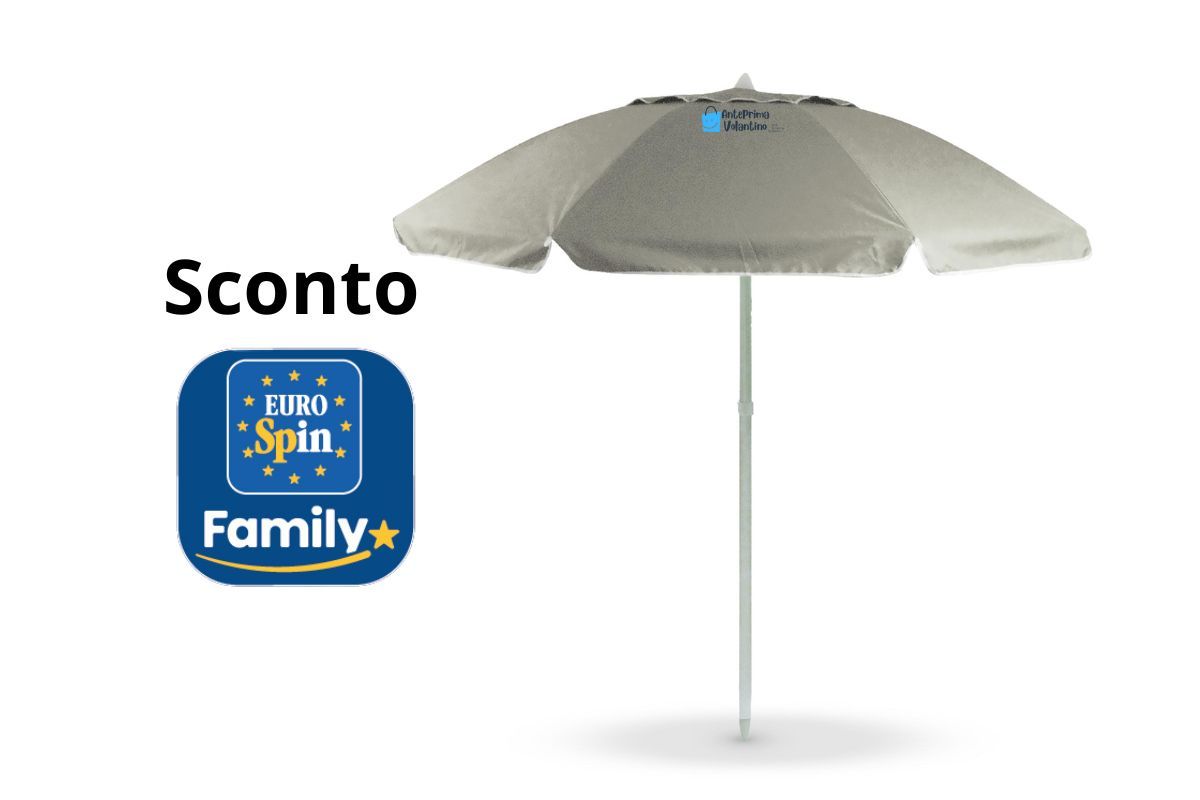 Offerta Ombrellone con app Eurospin Family nel prossimo volantino