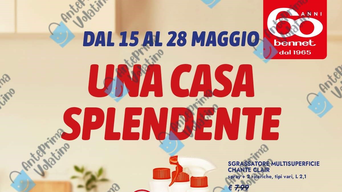 Volantino Bennet dal 15 maggio 2025