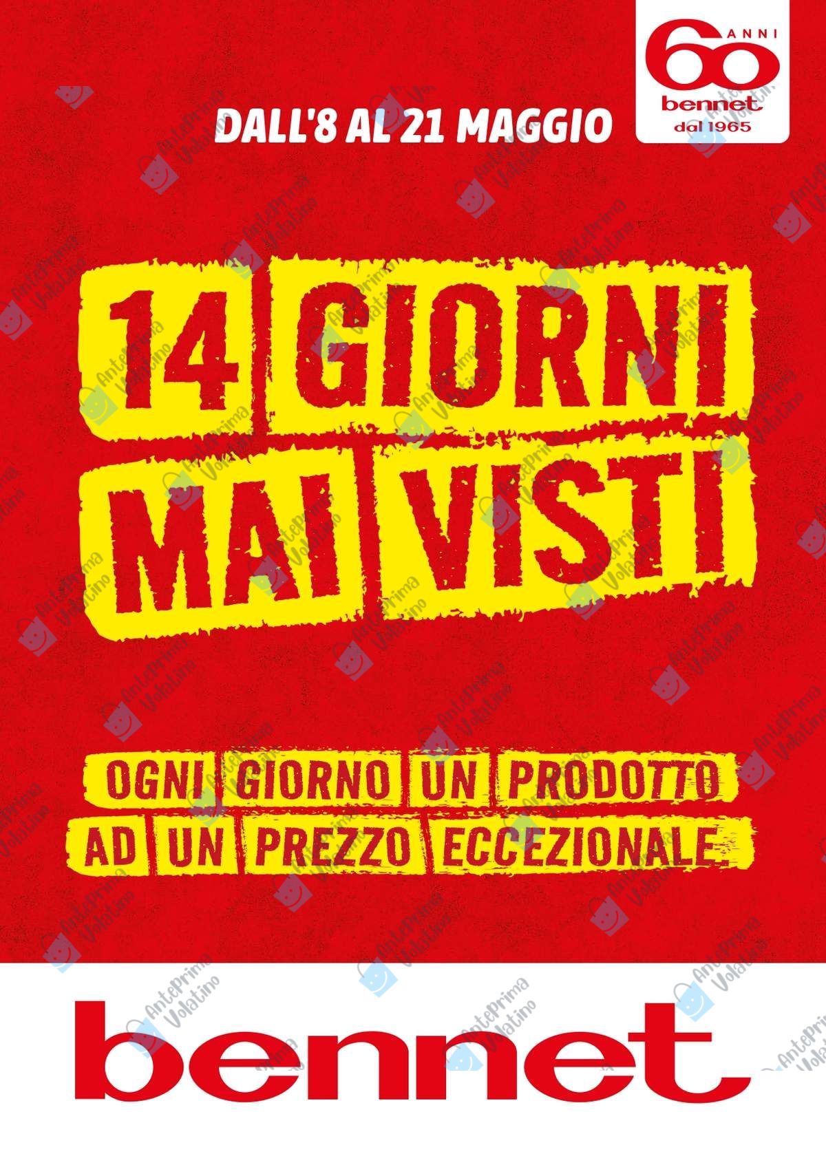Volantino Bennet dal 8 maggio 2025